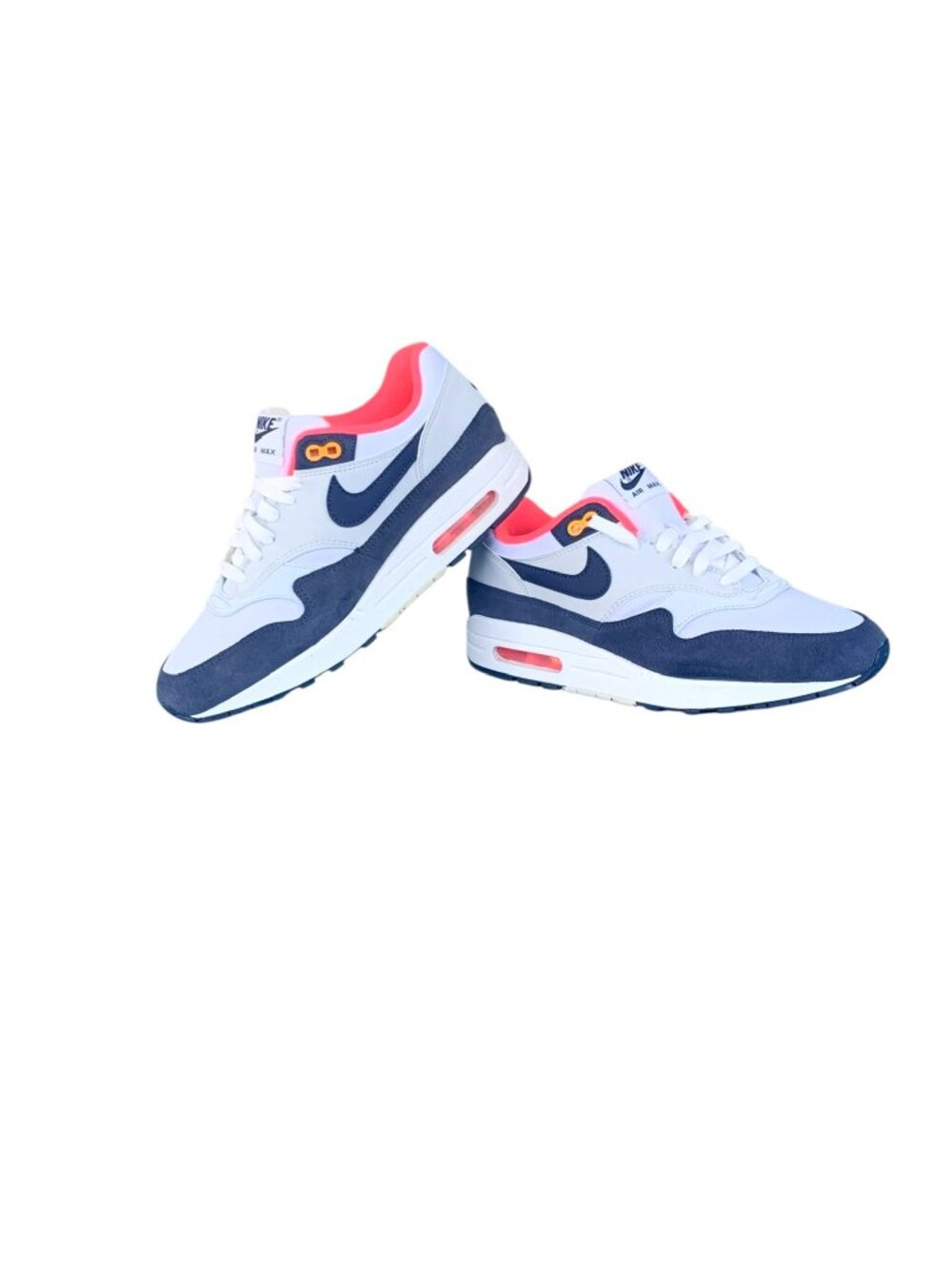 Nike Air Max 1 Low Top Sneakers Navy/Pink Womens 8.5 Lifestyle Shoe 319986-116